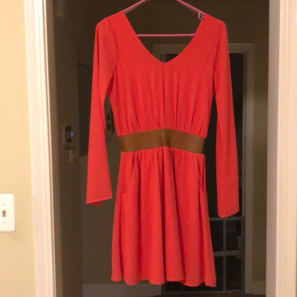 Pink long sleeve dress